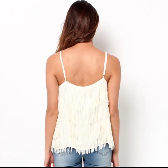 402 - GUESS SPAGHETTI STRAP FRINGE TOP - Picture 6 of 14